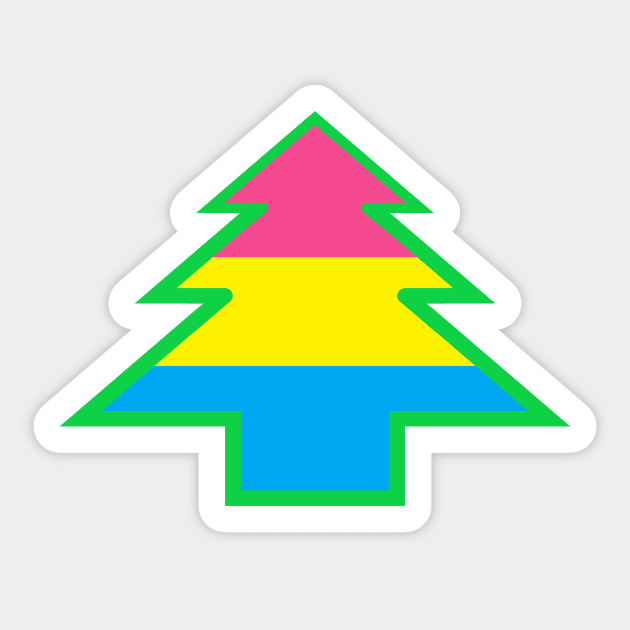 Pansexual/Panromantic Pride: Christmas Tree Sticker by DisneyFanatic23